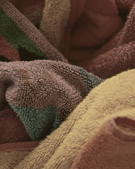 Close-up of colourful towel texture